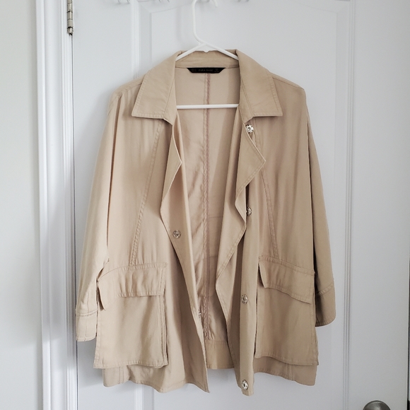 EUC Zara Flowy Trench Coat - Picture 1 of 4